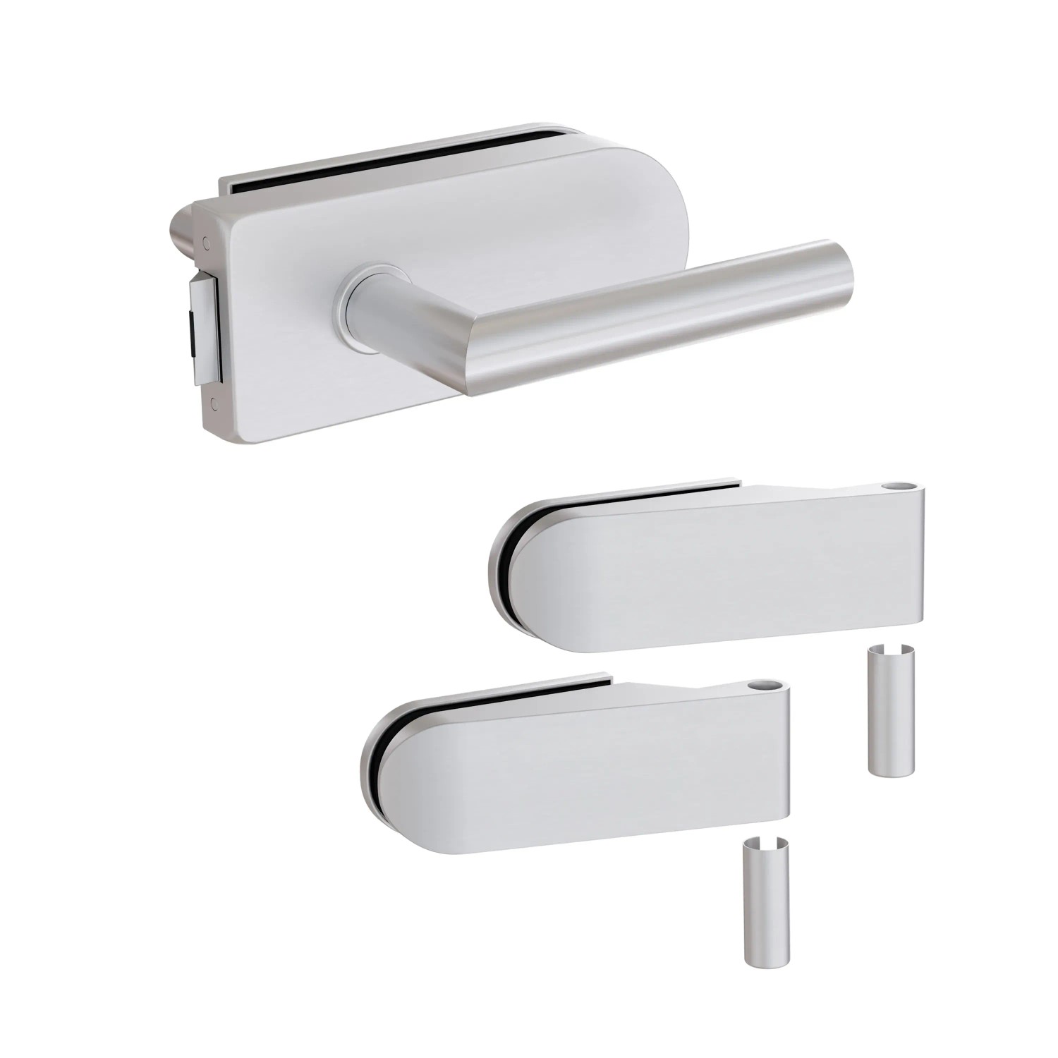 Levidor Glastürbeschlag Studio Rund Unverschließbar Aluminium günstig online kaufen