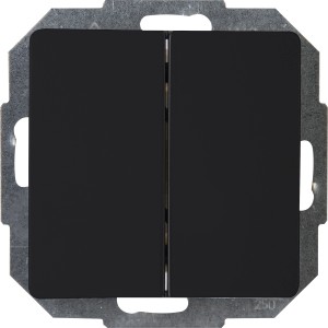 Kopp Serienschalter Paris, mattschwarz, für Unterputzmontage.