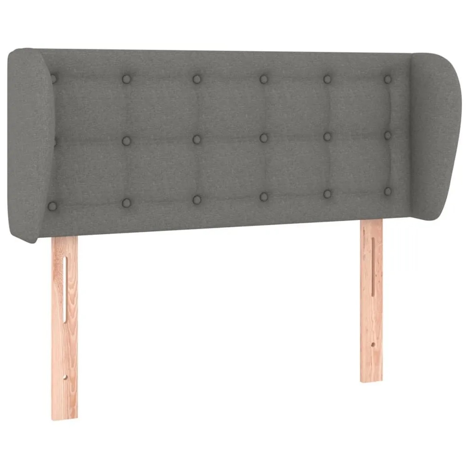 vidaXL Kopfteil mit Ohren Dunkelgrau 93x23x78/88 cm Stoff 3117561