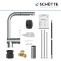 Schütte Spültischarmatur London Niederdruck, Chrom mit Zubehör und herausziehbarem Auslauf.