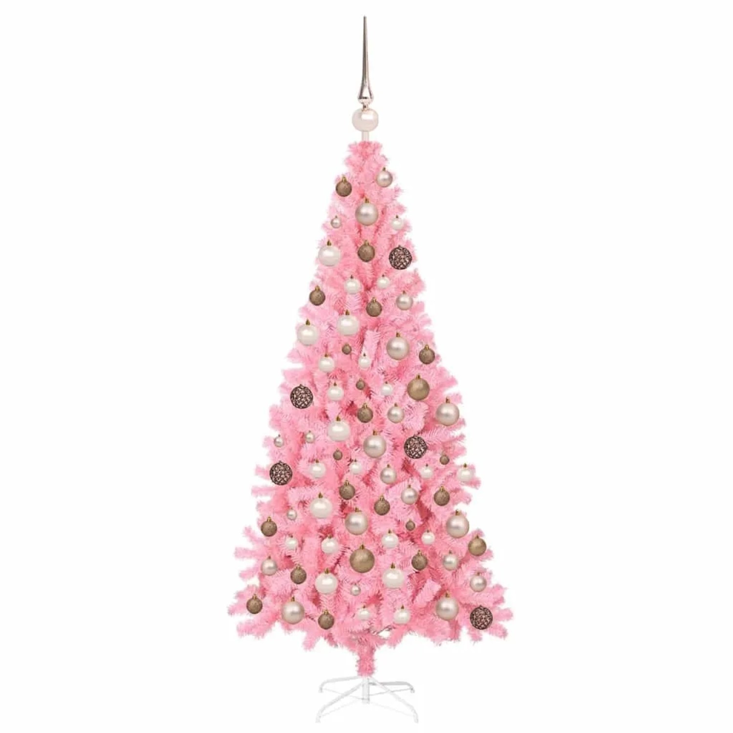 vidaXL Weihnachtsbaum mit 300 LEDs mit Ständer Rosa 180 cm PVC 3396427