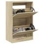 vidaXL Schuhschrank Sonoma-Eiche 60x34x96,5 cm Holzwerkstoff 839947_2
