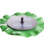 Heissner Solar-Teichpumpen-Set 150 l/h, schwimmende Solarinsel mit Seerosenblatt.