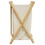 vidaXL Wäschekorb Cremeweiß 41,5x36x63,5 cm Bambus 368034_5