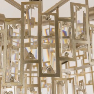 Licht-Erlebnisse Kronleuchter Kristall 63 cm Breit 9X E14 Art Deco Design