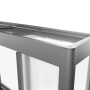 Oberer Teil des quarzgrau-metallic Gewächshauses Florentina. Transparente Dachplatten und Belüftung für Hochbeet-Zubehör.