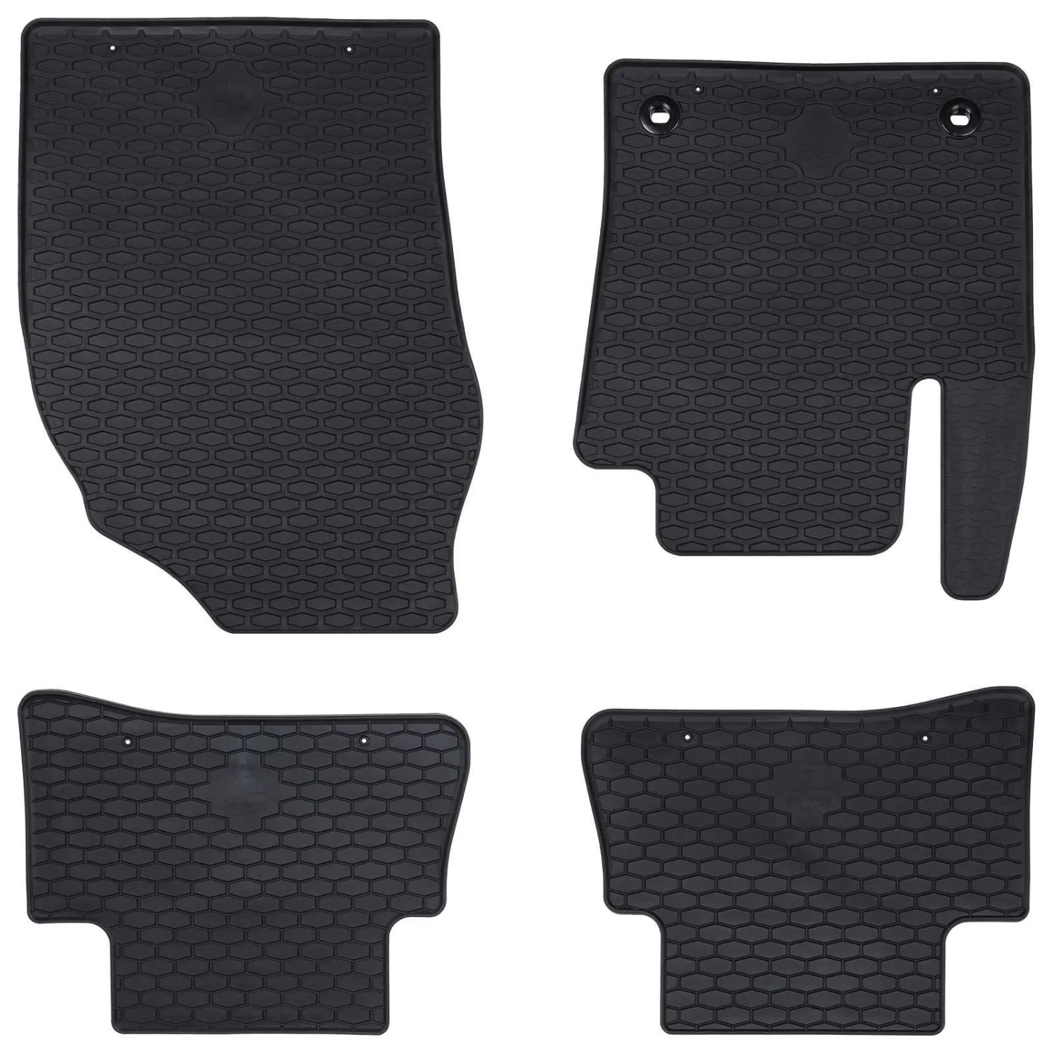vidaXL Autofußmatte 4-Tlg Schwarz Gummi 42029118