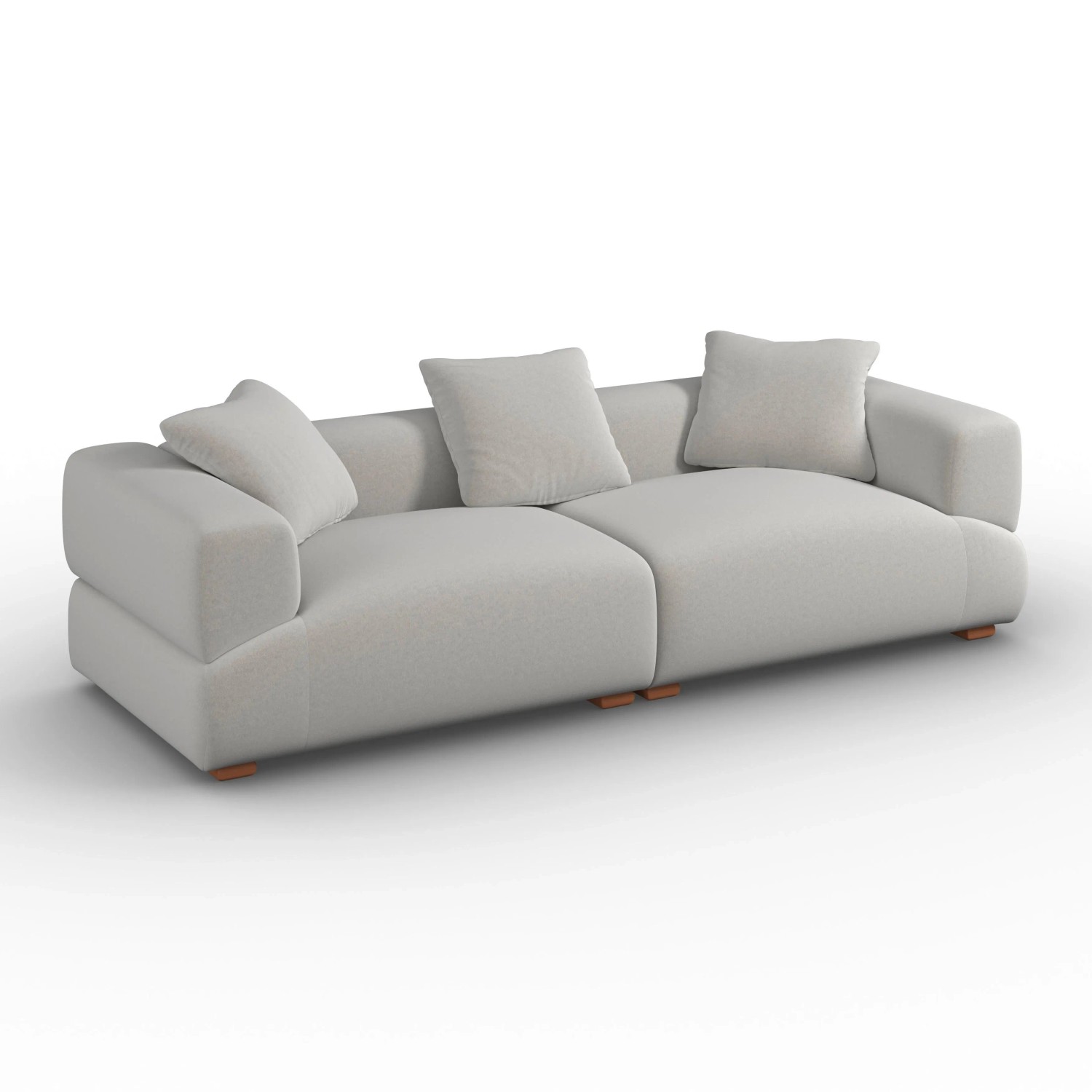 Bessagi Home Sofa Talia Samt Grau