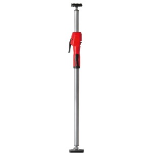 Bessey Decken- und Montagestütze STE 3000, silber-rot, mit Teleskopstange und Pumpgriff.
