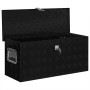 DELUKE Aluminiumbox Mit Deckel Abschließbar Alubox Deichselbox Alu Anhängerbox Werkzeugkiste Transportbox Metallkiste 80x30x35cm Schwarz_2