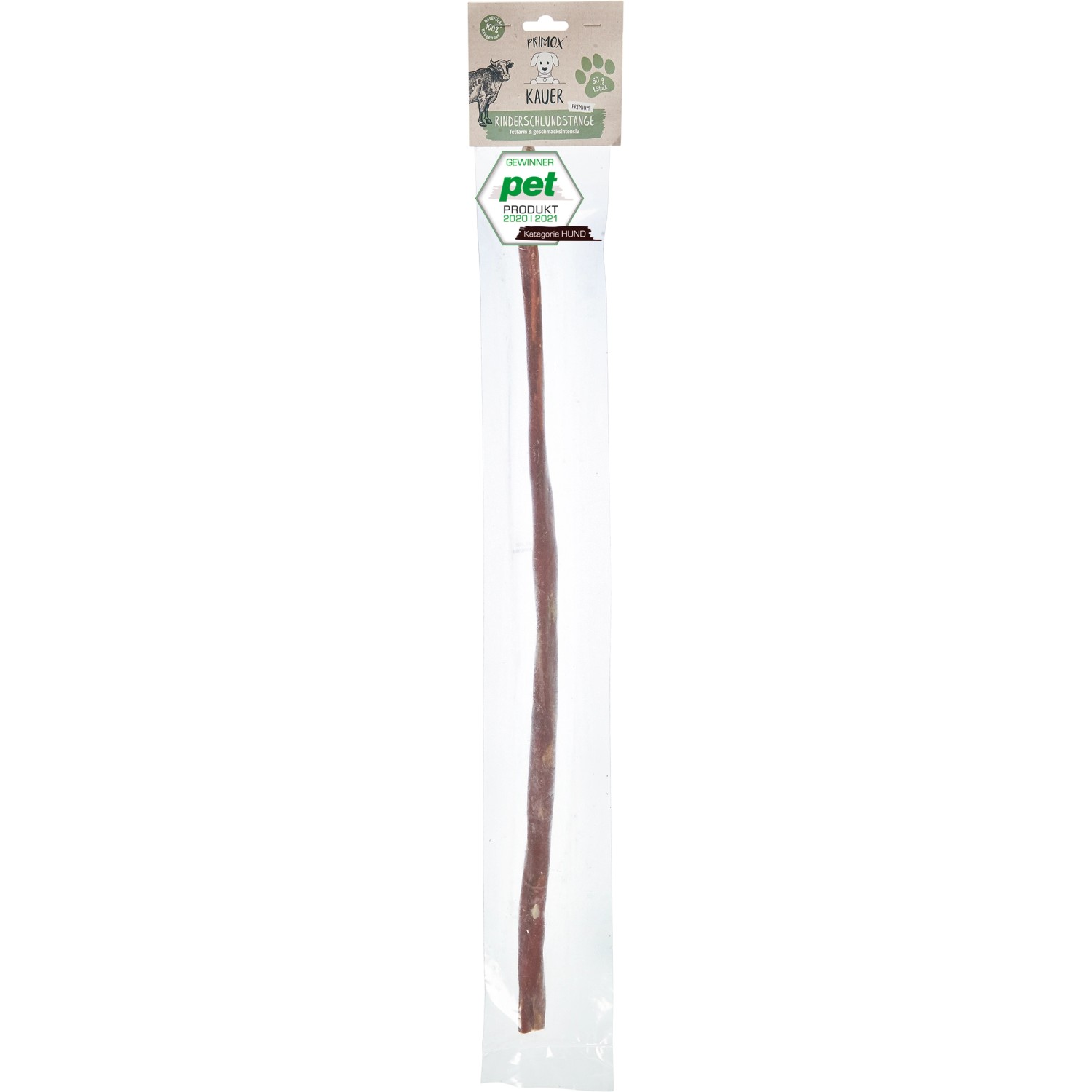 Primox Hunde-Snack Kauer Rinderschlundstange 60 cm 1 Stück