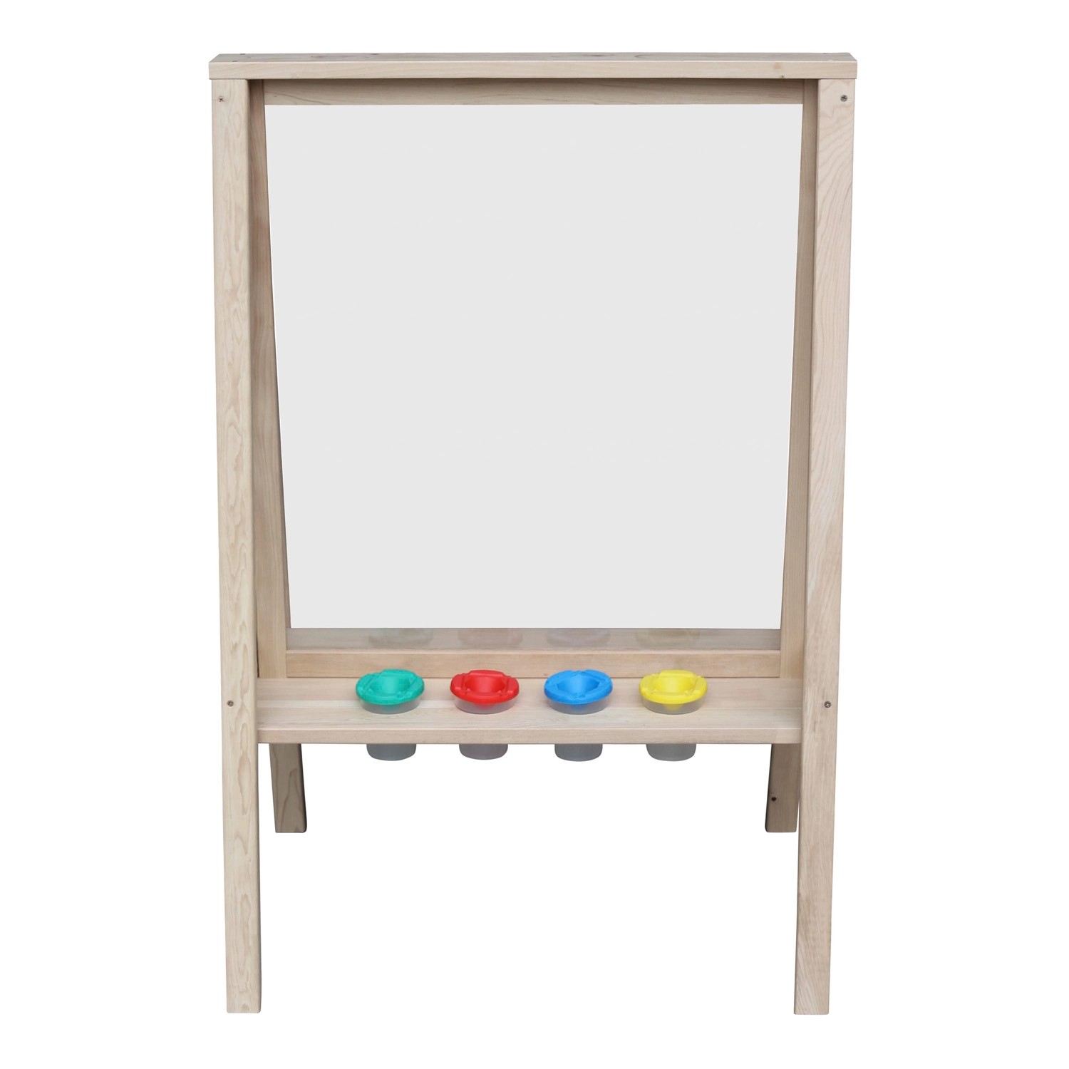 Axi Kinderstaffelei Eric, naturbraun, mit Plexiglas-Leinwand und Farbfächern. Fördert Kreativität.