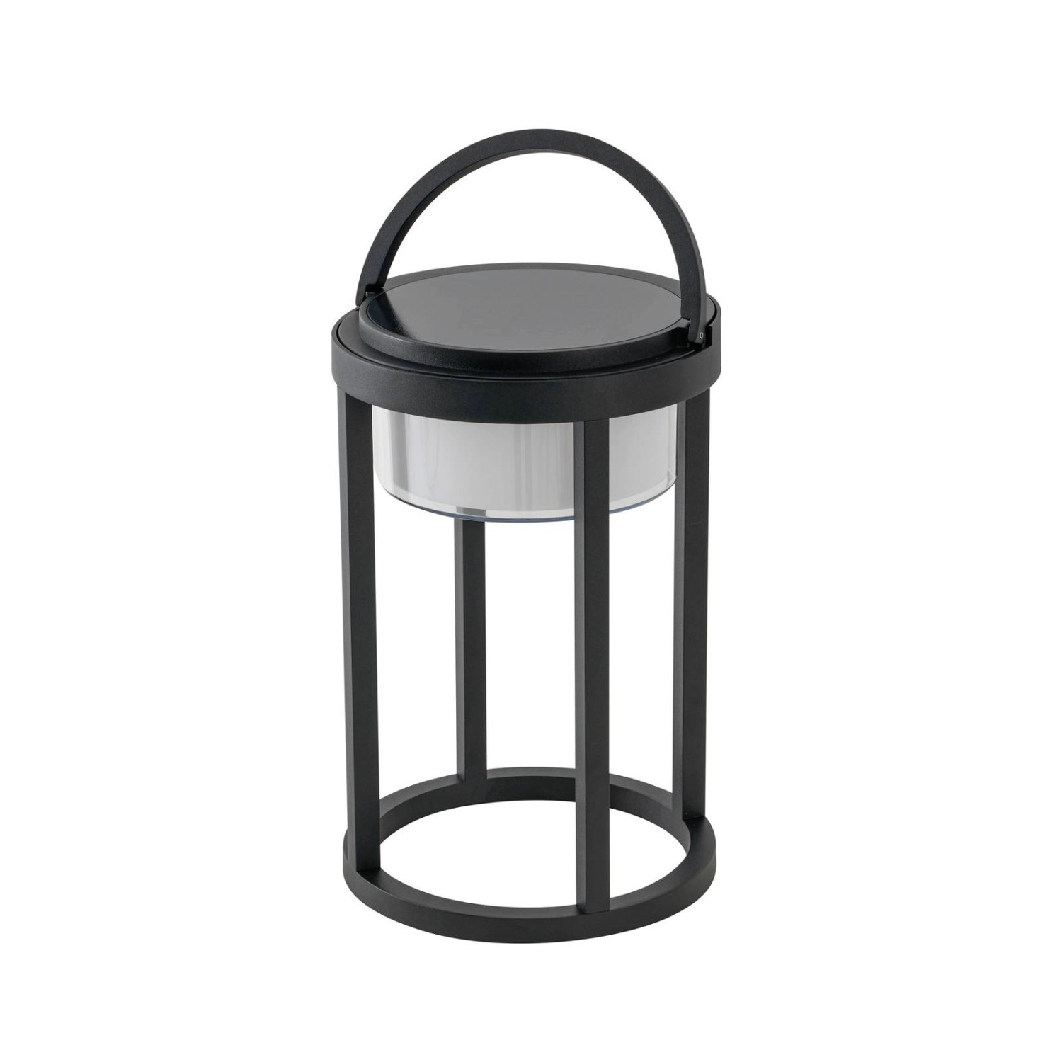Lucande LED Solarleuchte Tilena 10020278 Dimmbar Spritzwassergeschützt Modern in Schwarz aus Aluminium