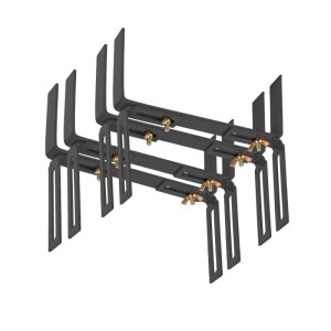 BigDean 4 Stück Blumenkastenhalter Anthrazit Standard H Form Kasten Halter Balkonkastenhalter