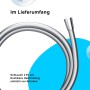Detailaufnahme: 175 cm Brauseschlauch des AM.PM Duschsystems Hit, chromfarben.
