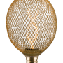ENOVALITE LED Filament Leuchtmittel mit goldenem Gitterdesign und E27 Fassung.