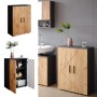 Vicco Midischrank Irma, Anthrazit/Goldkraft Eiche, Badregal mit Stauraum.