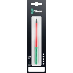 Wera Kraftform Kompakt VDE TORX TX 25 Wechselklinge in rot-grün, einzeln verpackt. Sicheres Elektrikerwerkzeug.