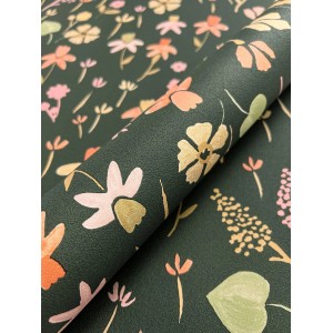 Newroom Vliestapete Lilly Dark Green Blumen Floral