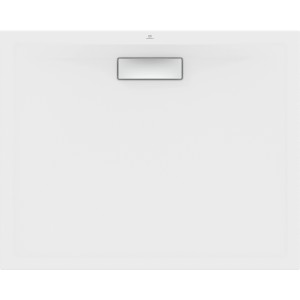 Rechteckige, extraflache Ideal Standard Duschwanne, 100x80 cm, seidenweiß.