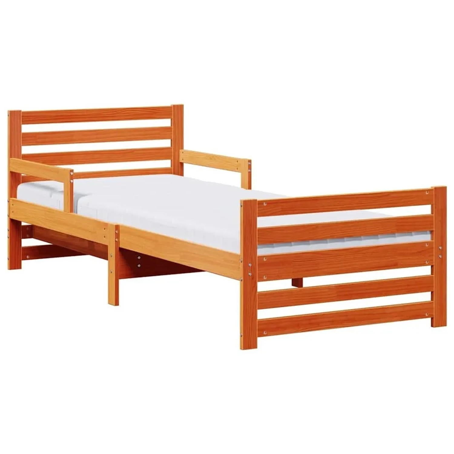 vidaXL Bettrahmen Wachsbraun 80 x 200 cm Massives Kiefernholz 3385948