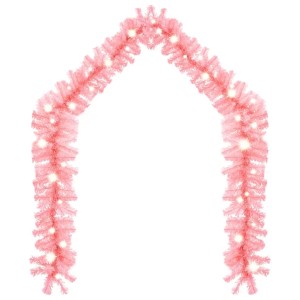 vidaXL Weihnachtsgirlande mit LED 5 m Rosa 329198