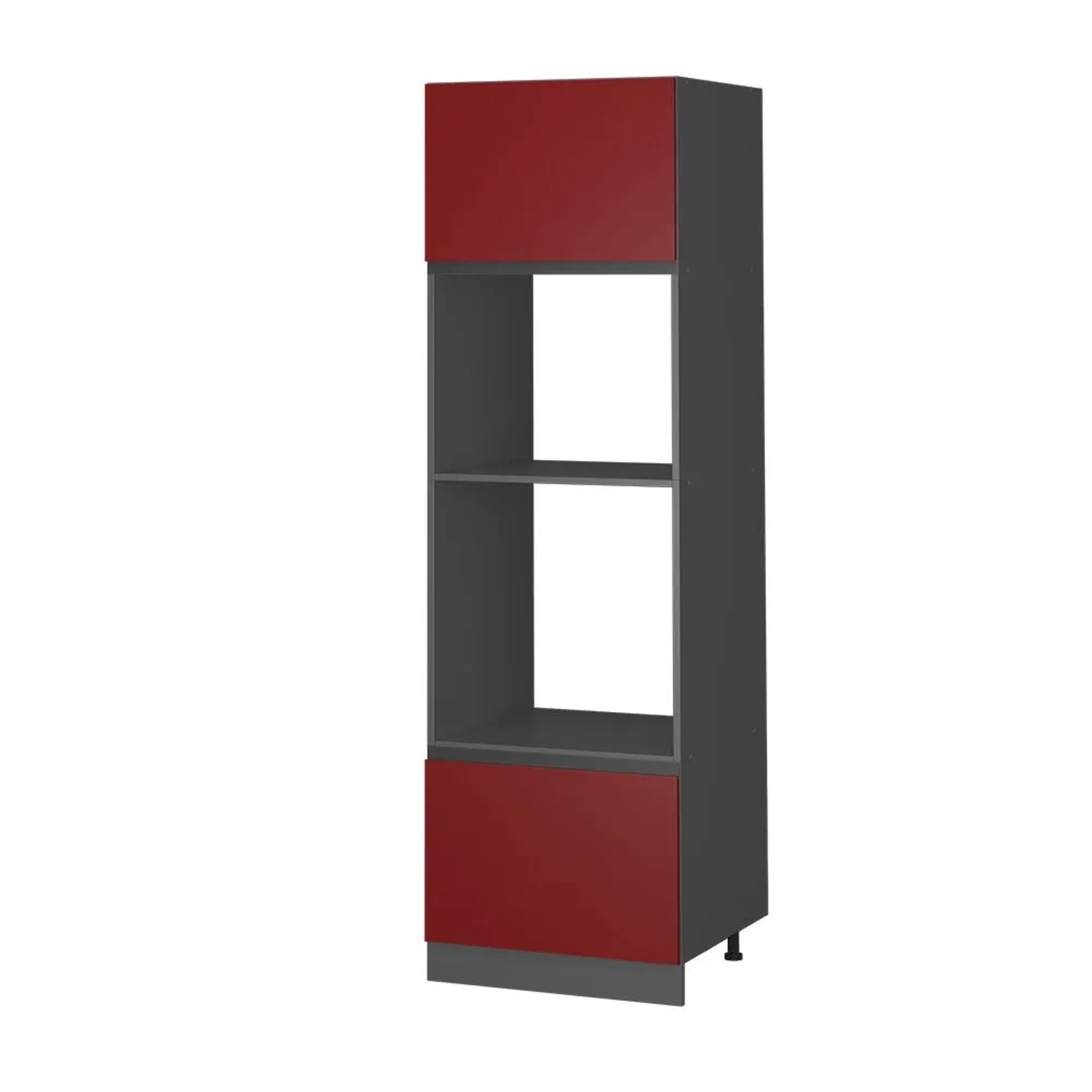 Vicco Mikrowellenschrank R-Line Rot 60 x 207 J-Shape
