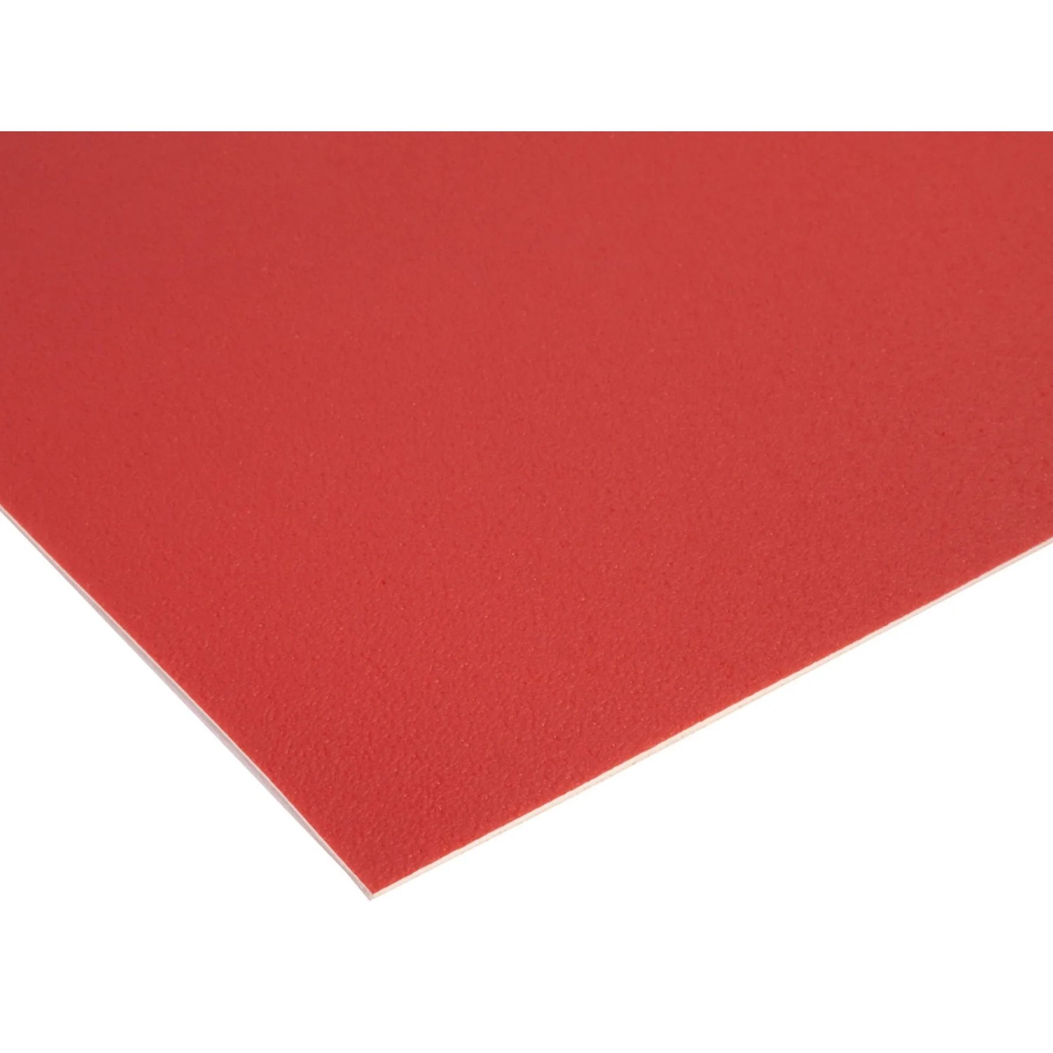 Roter PVC-Bodenbelag Primaflor Expotop, 2,00 x 1,50 m, unifarben und strapazierfähig.