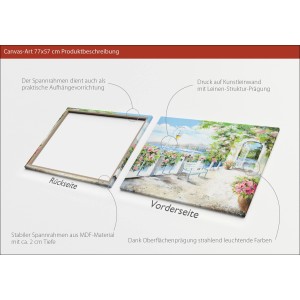 Leinwandbild Basic Anonymus Passagio di Lago, 77x57 cm, mit Seemotiv und mediterraner Szene.