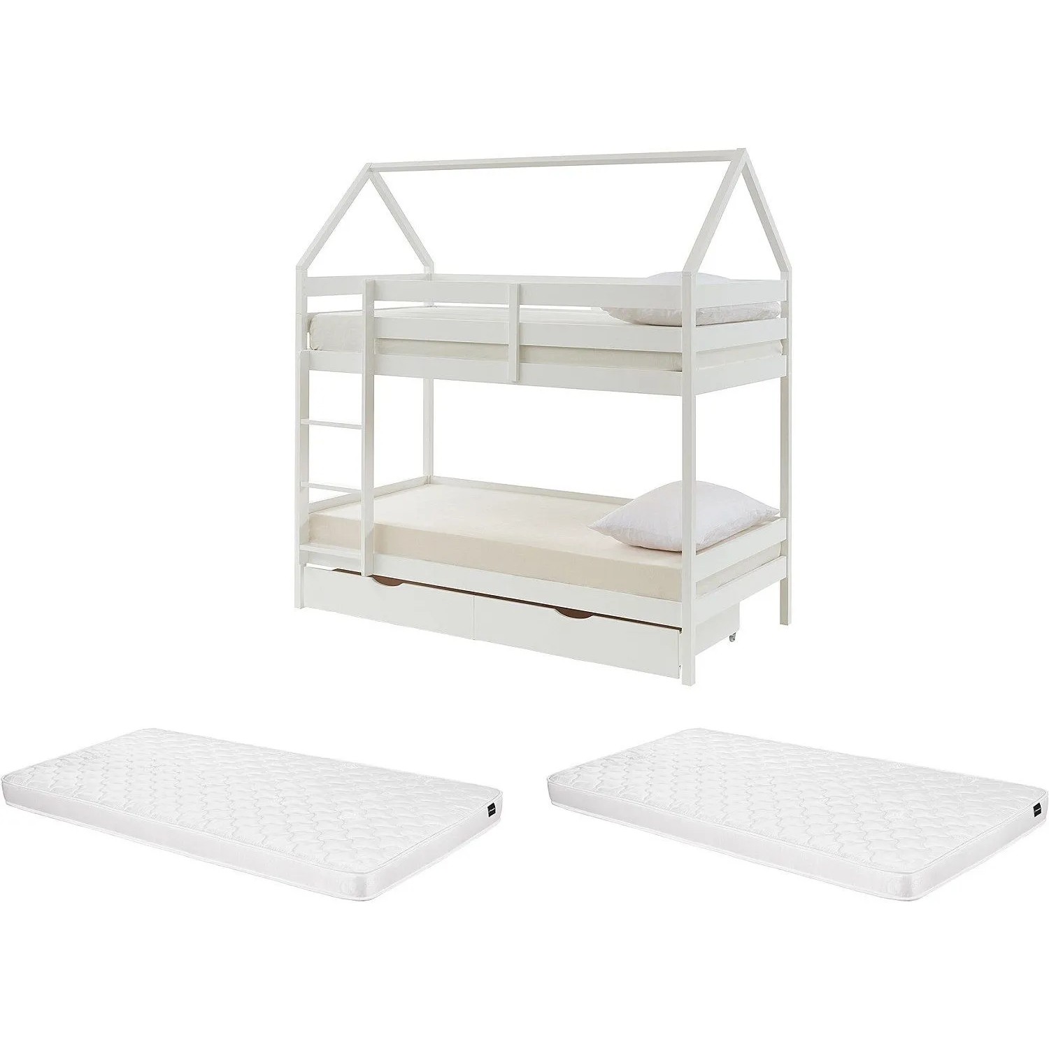 Vente-unique Hausbett Chori Weiß 196 cm