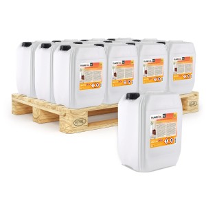 Palette mit 20l Kanistern Flambiol Bioethanol 96,6% Premium für Ethanolkamine.