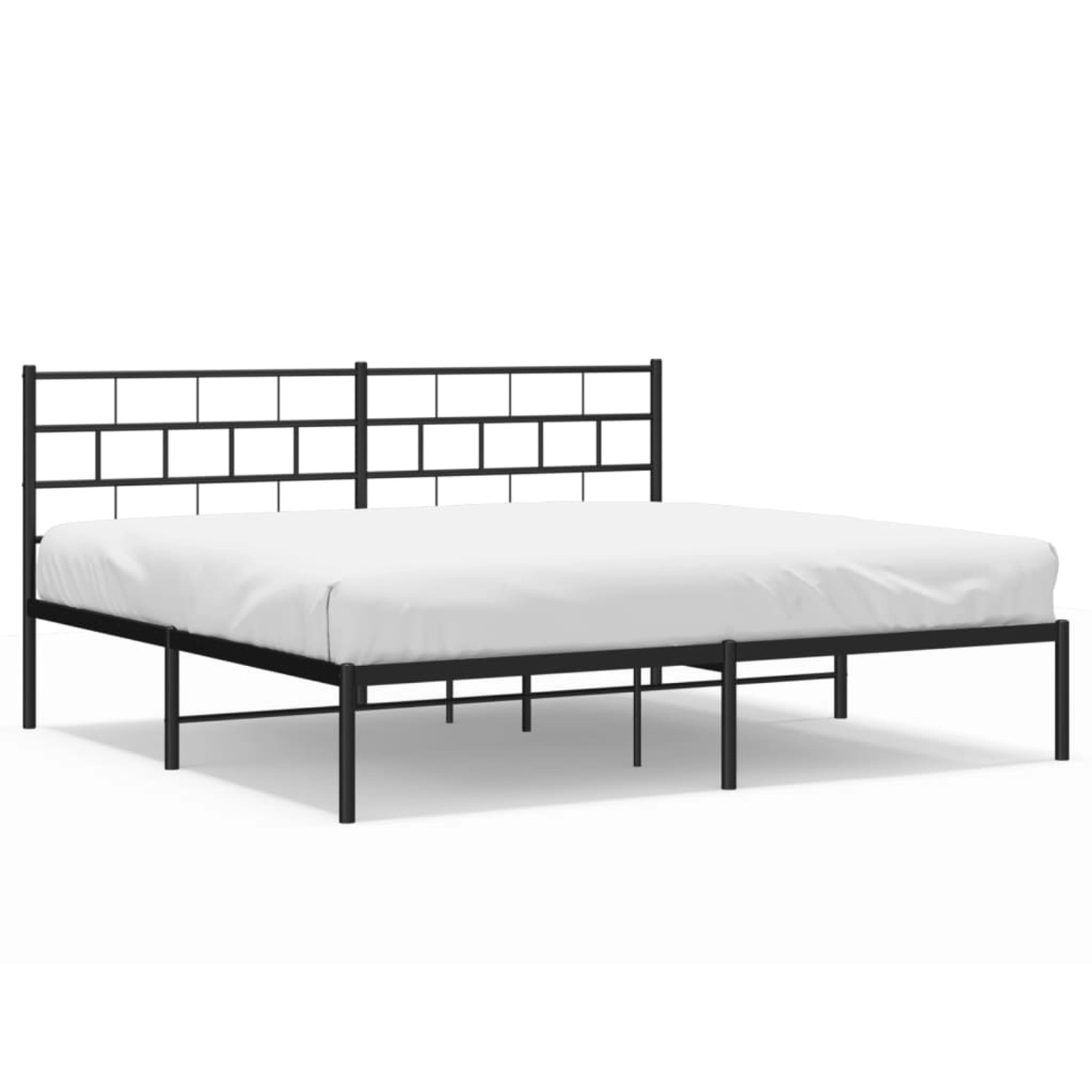 vidaXL Bettgestell mit Kopfteil Metall Schwarz 183x213 cm Modell 121897668 günstig online kaufen