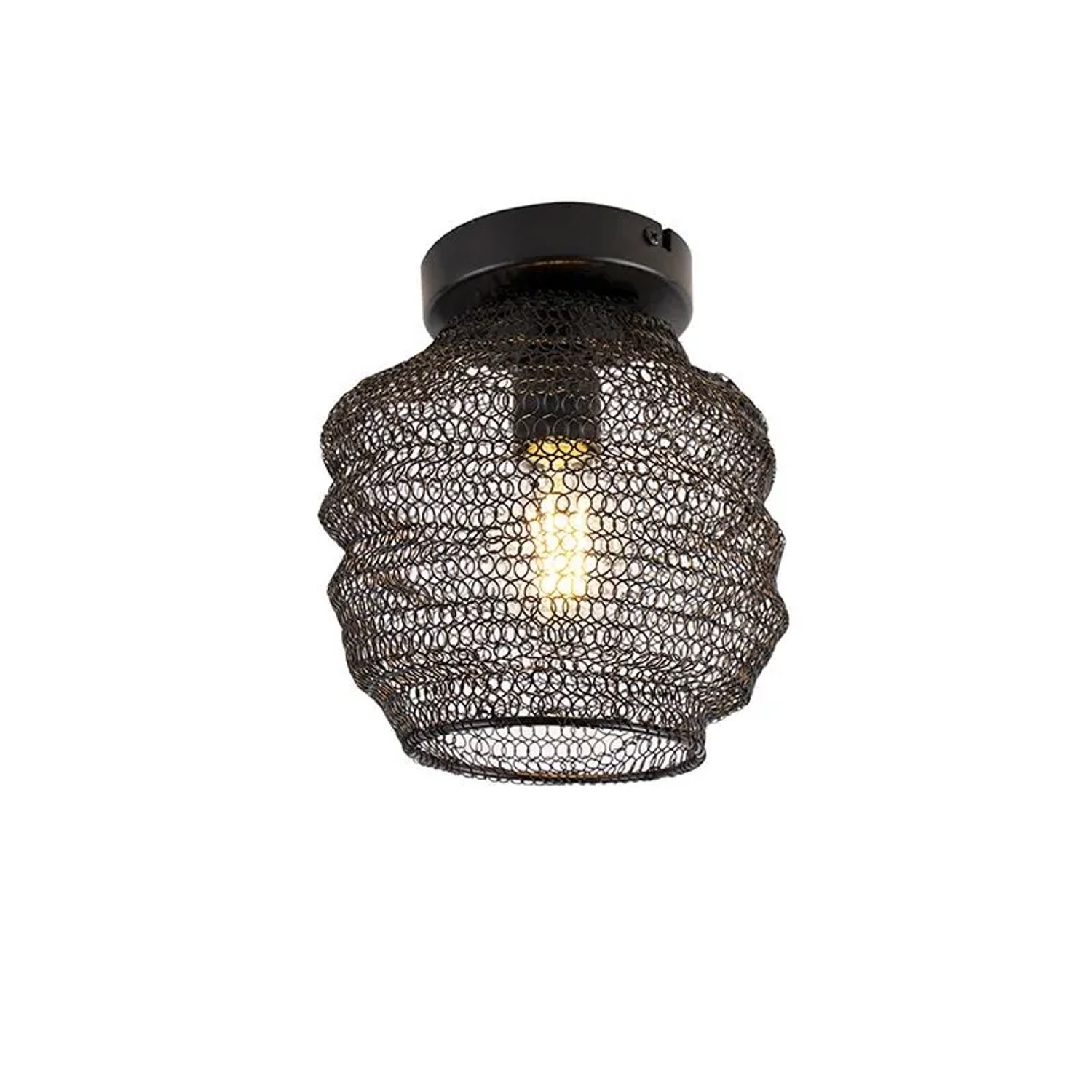 QAZQA Orientalische Deckenlampe Schwarz Nidum Bene