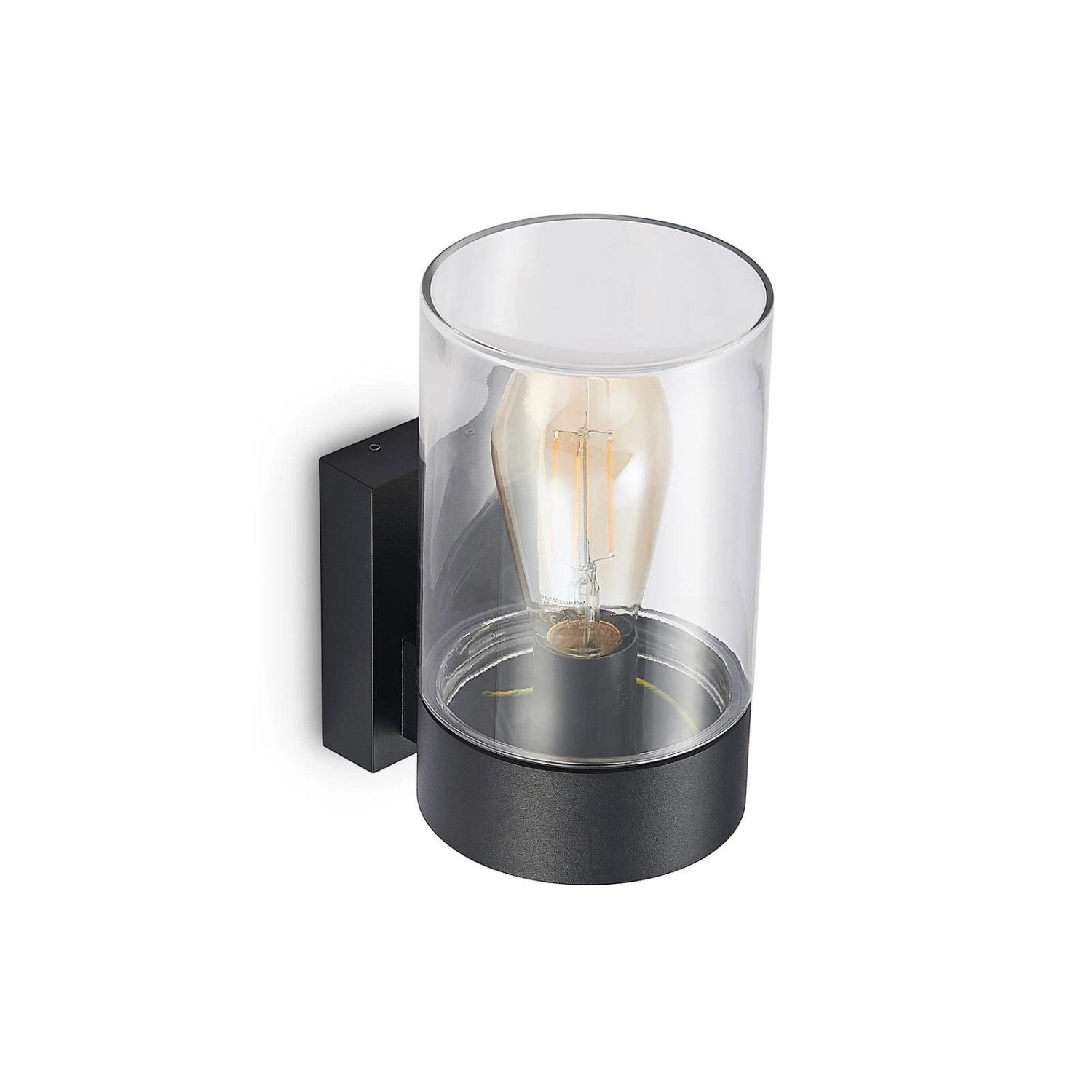 Arcchio Wandleuchte Außen Liljana 9928076 Modern in Schwarz aus Aluminium 1-flammig E27