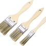 3-teiliges Pinselset mit Holzstiel und Kunststoffborsten für Lackierarbeiten.