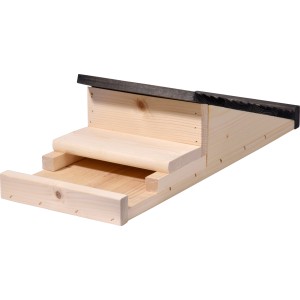 Dobar Fledermauskasten aus FSC®-Holz mit Belüftungsschlitzen, schwarz/natur. Fledermaushöhle für Garten.
