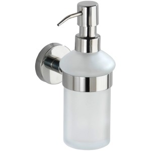 Wenko Bosio Seifenspender, 200ml, Edelstahl glänzend, zur Wandmontage.