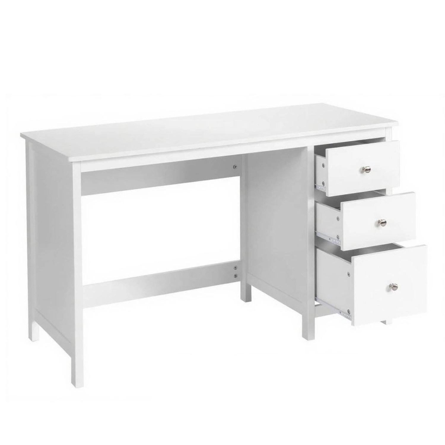 Costway Schreibtisch mit 3 Schubladen 120 x 50 x 75 cm Weiß günstig online kaufen