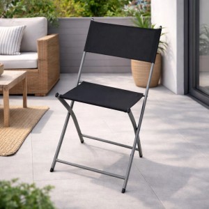 Mojawo Hochlehner Klappstuhl Campingstuhl Gartenstuhl Outdoorstuhl Anthrazit Klappbar