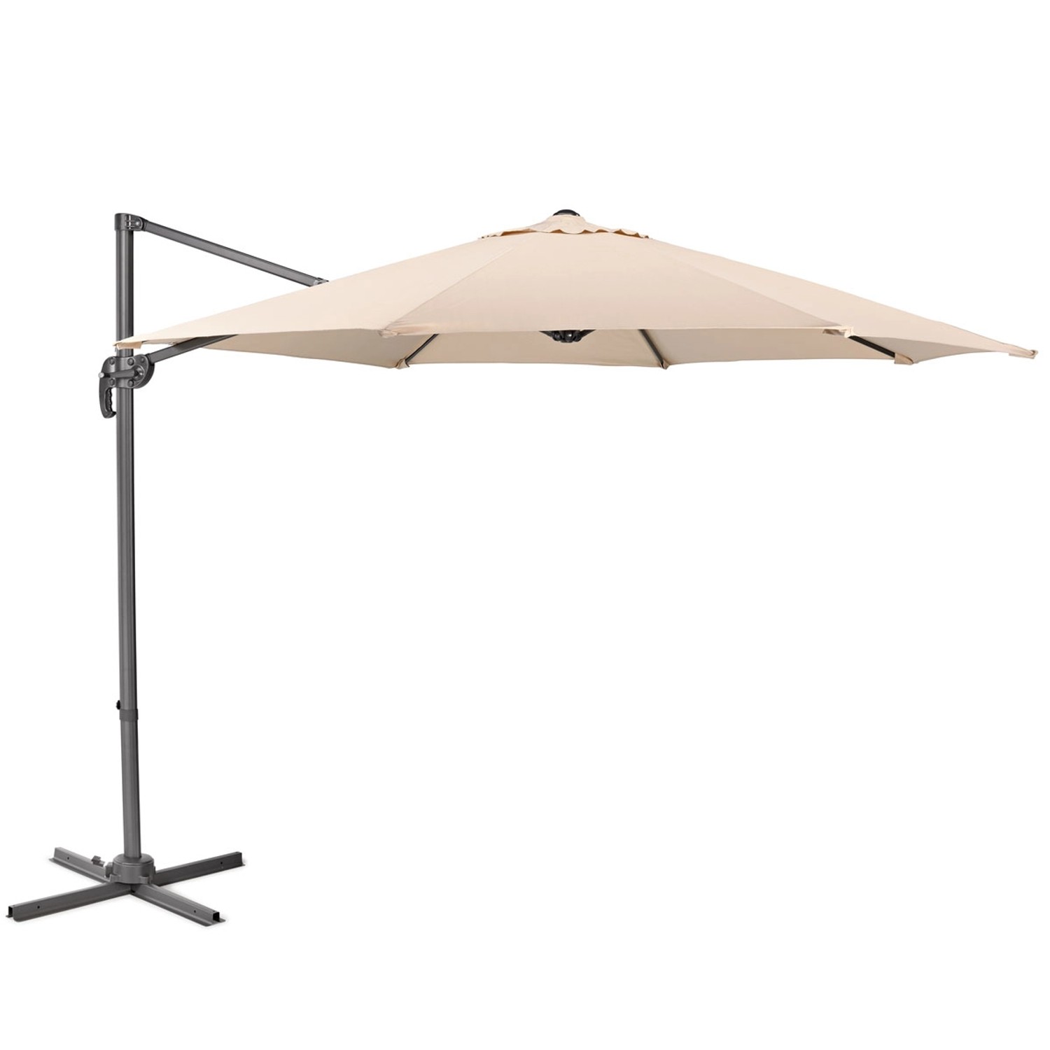Svita Ampelschirm Sonnenschirm Alu Dreh Schwenk Schirm Garten Terrasse Helles Taupe
