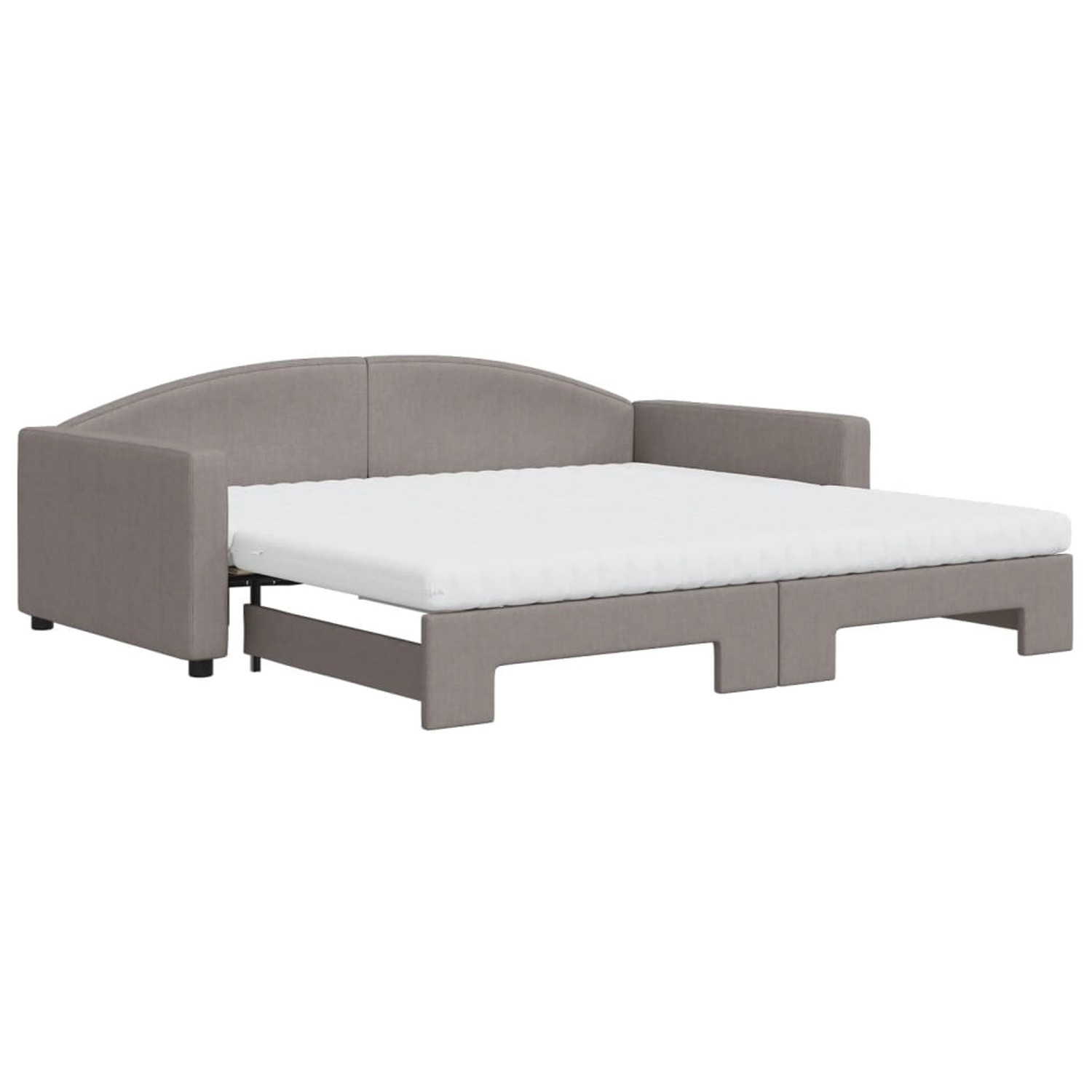 vidaXL Tagesbett Ausziehbar mit Matratzen Taupe 100x200 cm Stoff1898675 günstig online kaufen