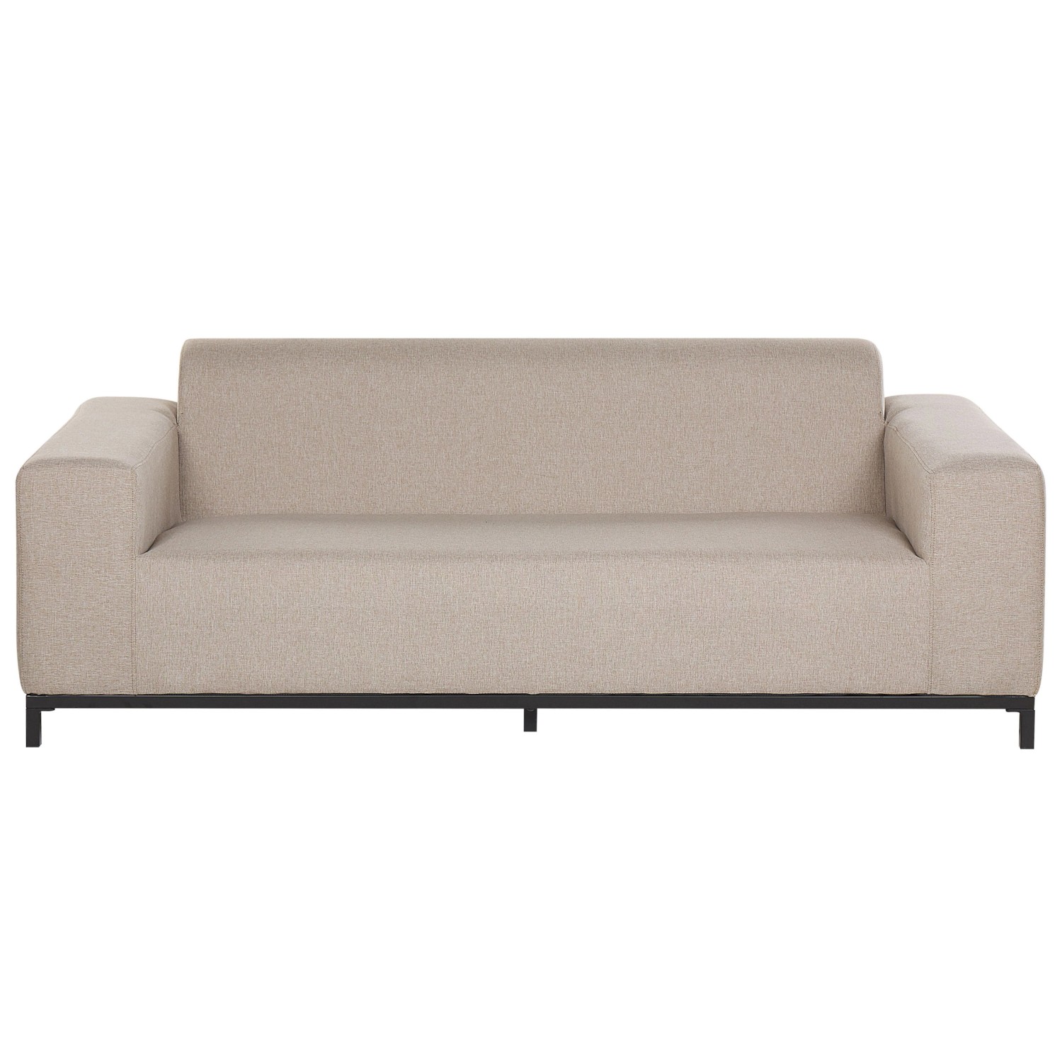 Beliani Gartensofa Beige Schwarz 84x186x68 günstig online kaufen