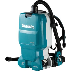 Makita Akku-Rucksackstaubsauger DVC665ZU, Nass- & Trockensauger mit HEPA-Filter und Tragegurten.