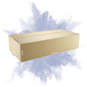Offener, brauner 2-welliger PROREGAL Versandkarton 1200x600x310 mm, geeignet für DHL Versand.