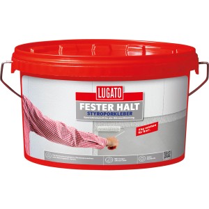 Eimer Styroporkleber Fester Halt, 4 kg, für geschäumte Dämmstoffe, rote Verpackung.