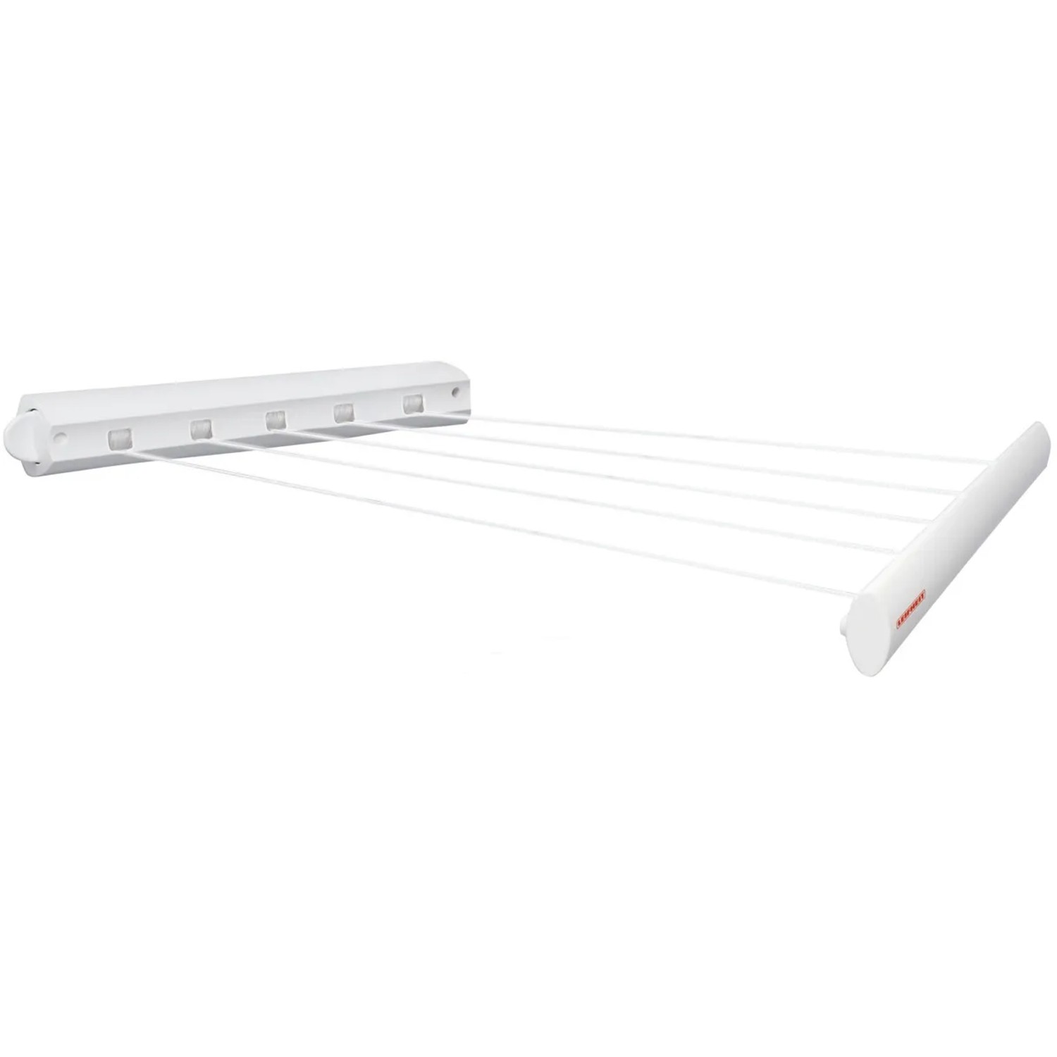 Leifheit Wandtrockner Rollfix 210, ausziehbarer Wäscheständer für Wandmontage mit 5 Leinen.
