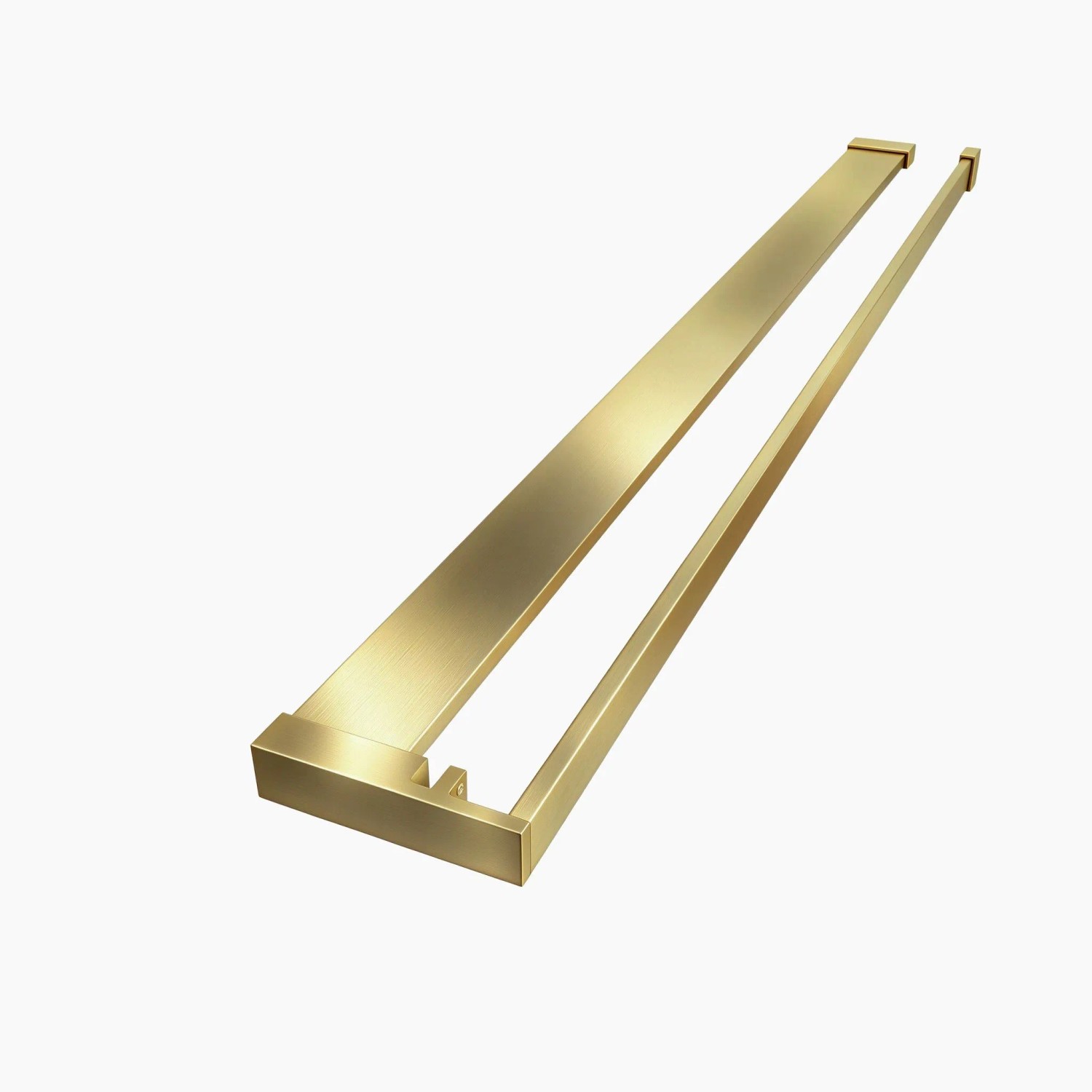 Duschparadies Duschregal 120 x 13 x 3cm Gold Gebürstet Handtuchhalter Für 8mm Walk-in Glas