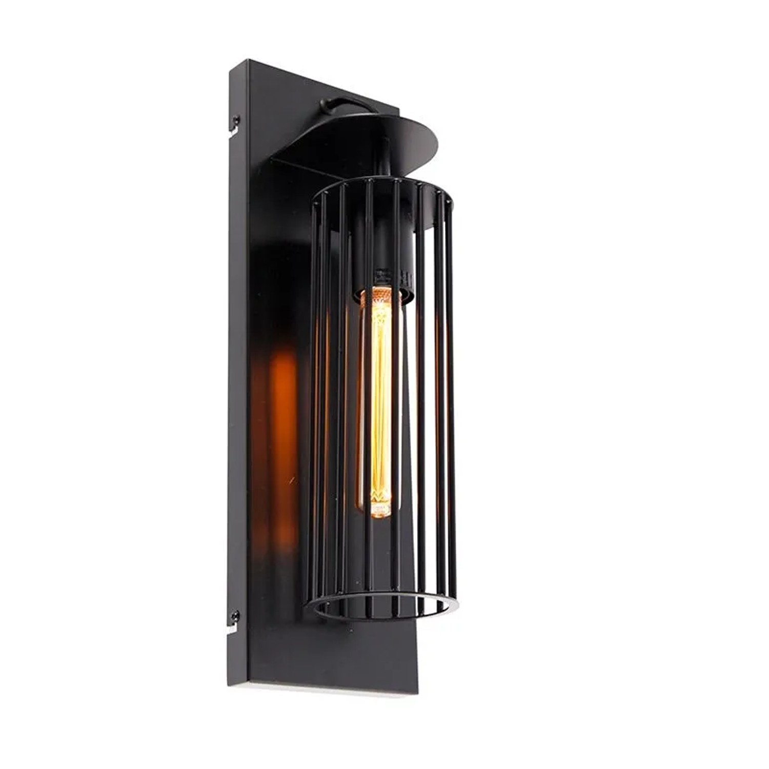 QAZQA Moderne Wandleuchte Schwarz Draht Balenco Wazo