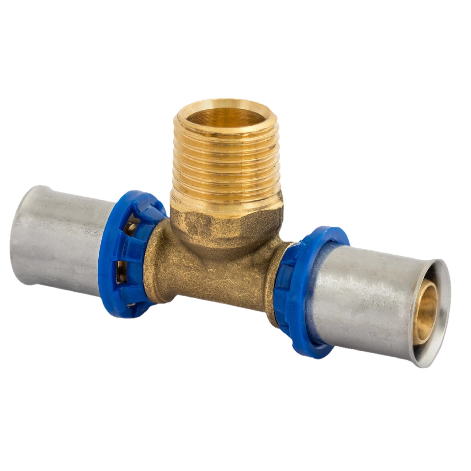 Kirchhoff MS-T-Stück Pressfitting für MSVR Blank 20 x 26,4 (3/4 Zoll AG) x 20 mm