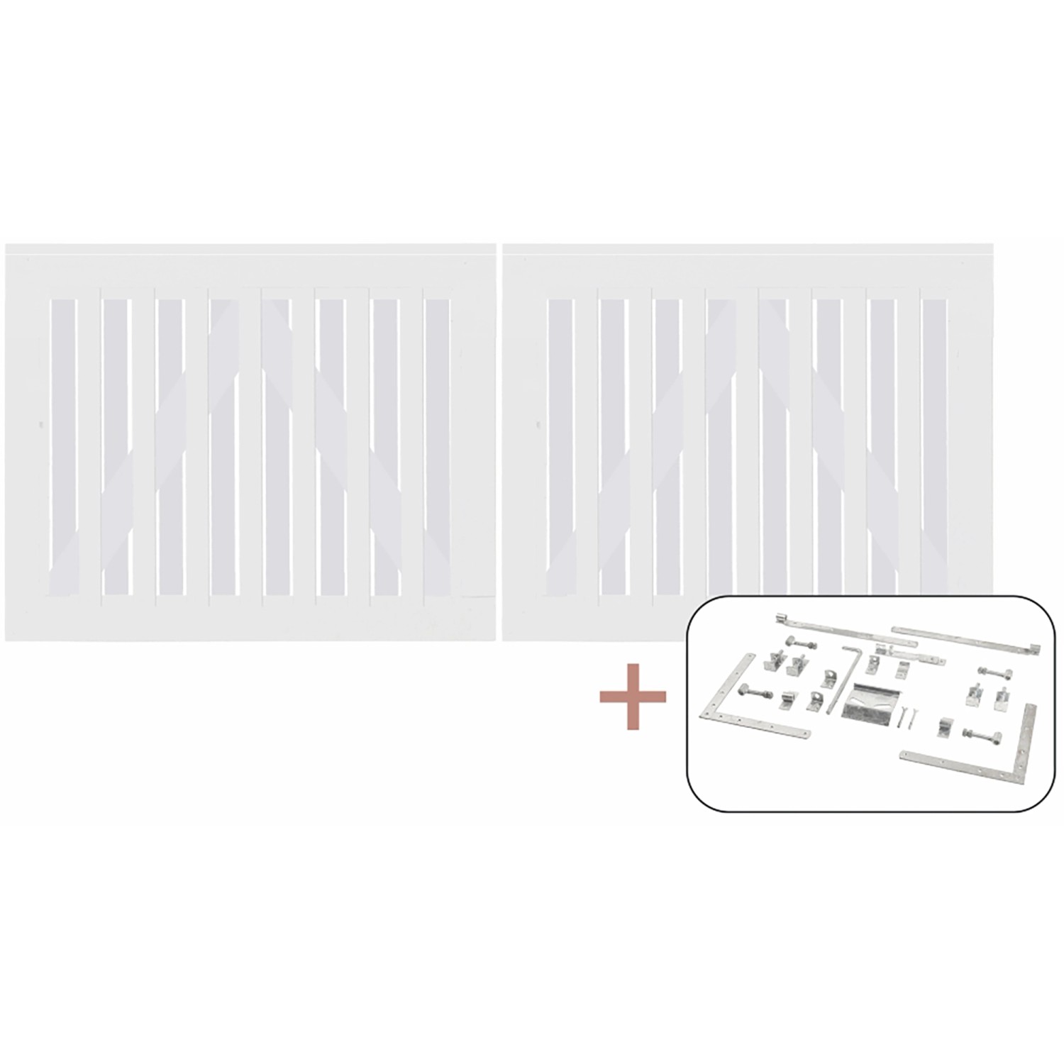 Doppeltor Nagano Nadelholz Weiß 200 cm x 80 cm günstig online kaufen